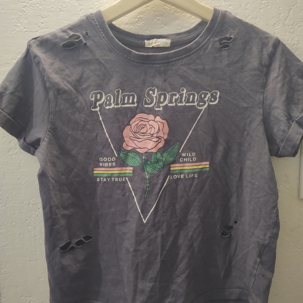 Love peace and Lip Gloss Girls  Shirt Size Large palm springs